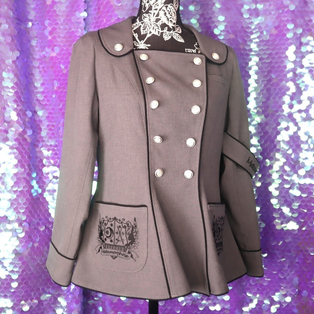 Metamorphose Name of Guardian Jacket Grey Military Goth Lolita EGL Japan - Picture 2 of 12